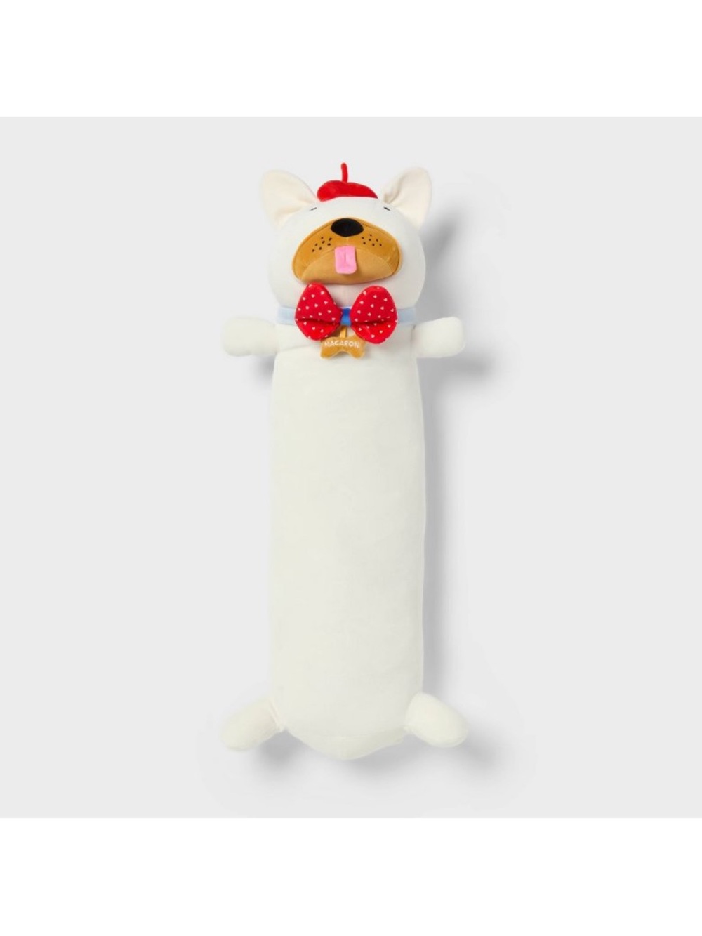 Pillowfort Frenchie Kids’ Long Weighted Plush Throw Pillow Cream